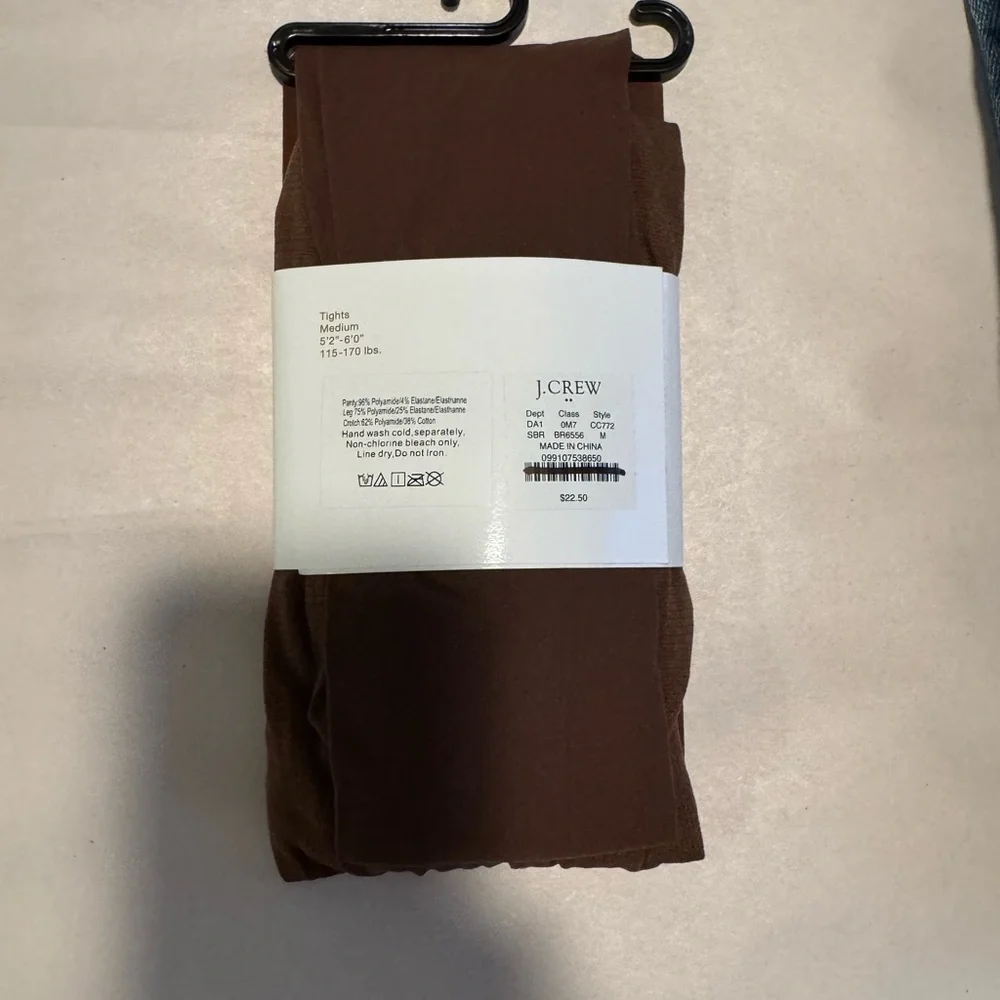 NWT J.Crew Factory Brown Tights - Picture 4 of 4